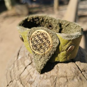 Handmade Leather Bracelet – Flower of Life