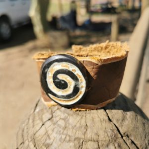 Handmade Leather Bracelet – with Yak Bone