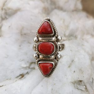 Sterling Silver Tibetan Red Coral