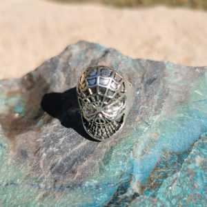Metal Ring Spider Skull