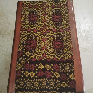 Indonesian Table Runner ikat Handloom Colours Black Red Yellow