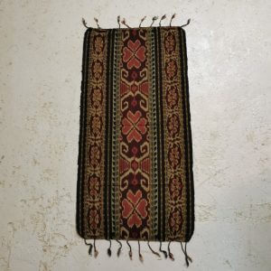 Indonesian Table Runner Ikat Handloom Colours Black Stripe  Maroon  Blue Stripe